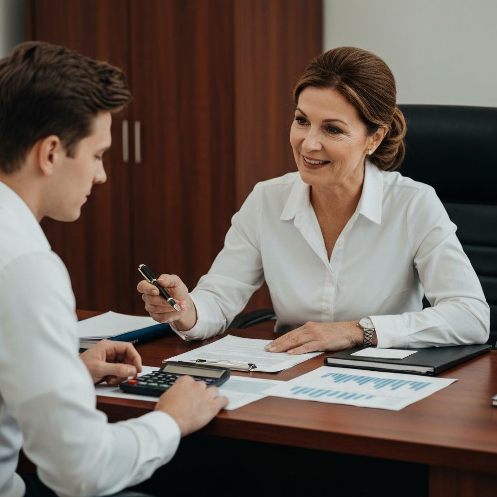 Bankruptcy Law Firm Website Design - Attorney helping client with debt relief