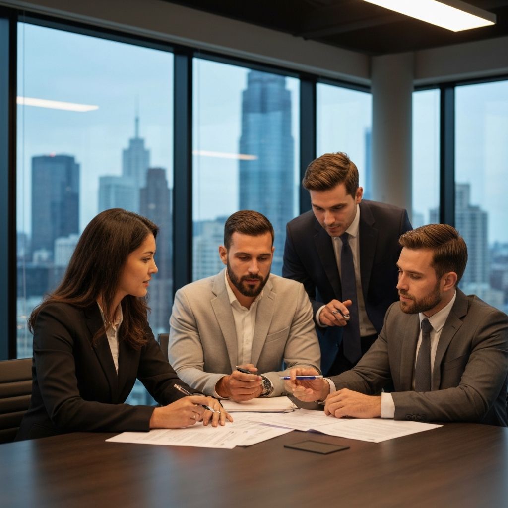Small Law Firm Web Design - Professional team of attorneys in modern office