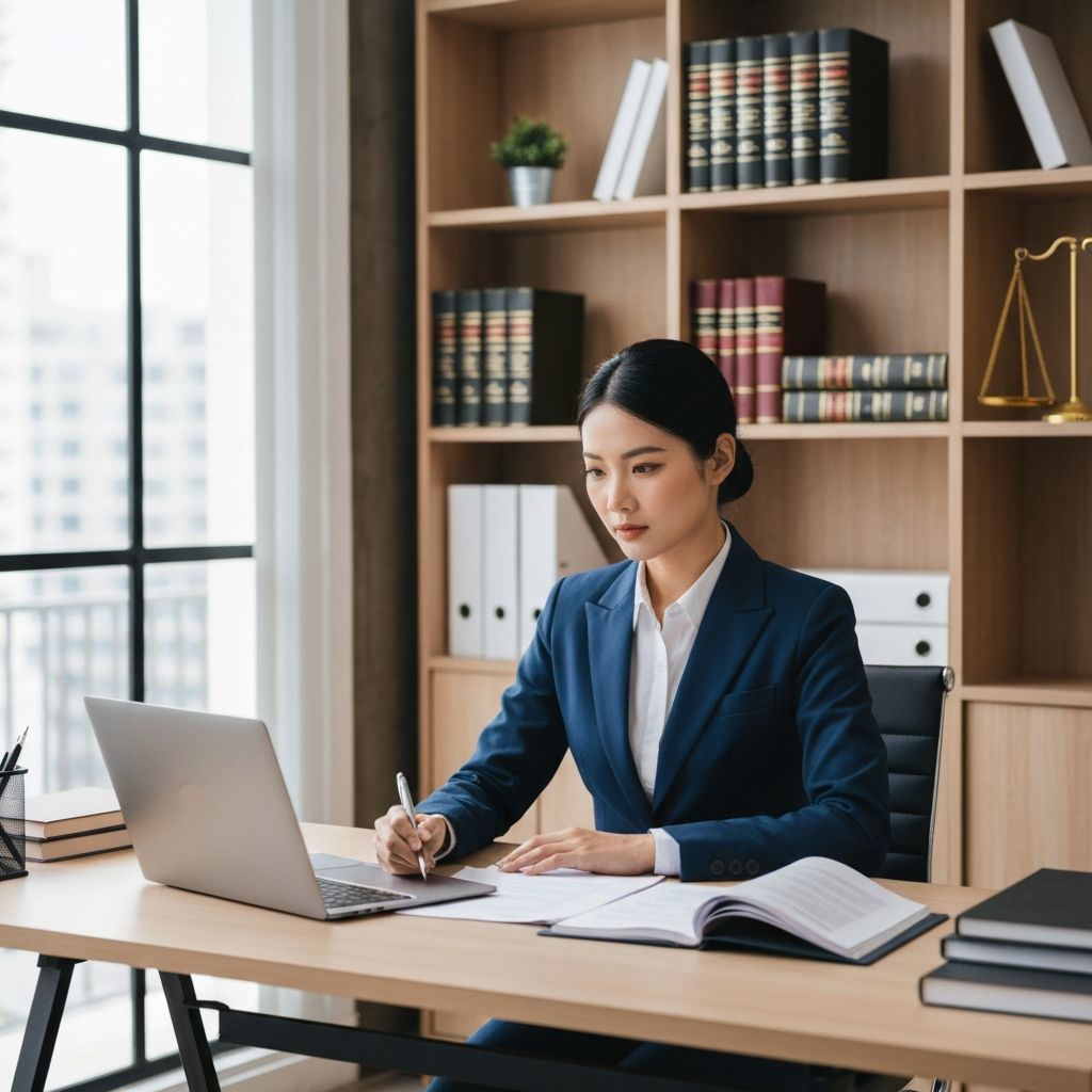 Solo Attorney Website Design - Professional lawyer working with modern website
